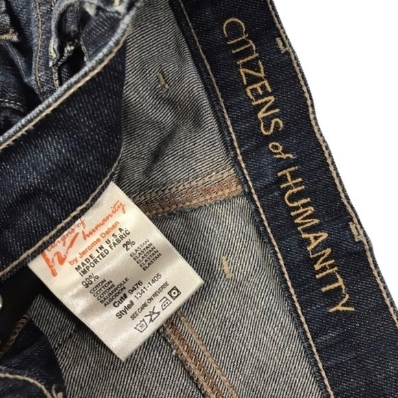 Citizens of Humanity stretch Jeans Below Knee Shorts Blue 24 - Picture 5 of 7